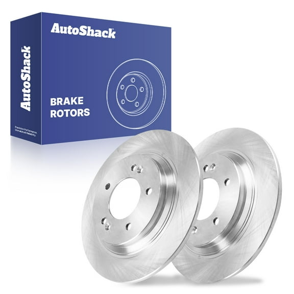 AutoShack Rear Solid Brake Rotors 2-PC Set Replacement for 2012-2020 Kia Optima 2015-2025 Hyundai Sonata 2018 Hyundai Elantra 2017-2022 Kia Niro 11.18" (284 mm)
