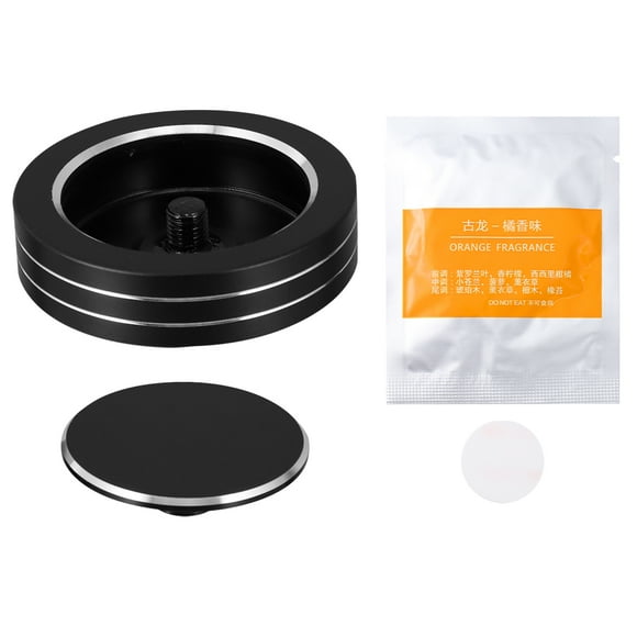 RUNROTOO 1Set Car Aroma Cup Aluminum Alloy Black Car Air Freshener Durable and Comfortable