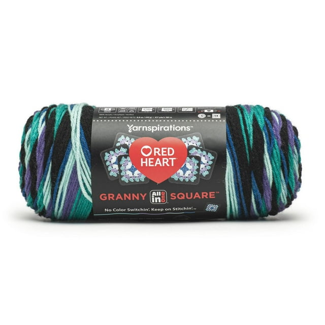 Red Heart® All In One Granny Square™ Fil acrylique peigné n° 4 (moyen) 8.8oz/250g 417 Yards