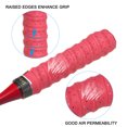 thumbnail image 5 of Tennis Badminton Racket Overgrip Anti Skid Sweatband Racquet Grip with Raised Ridges, Red 5 Pack, 5 of 6