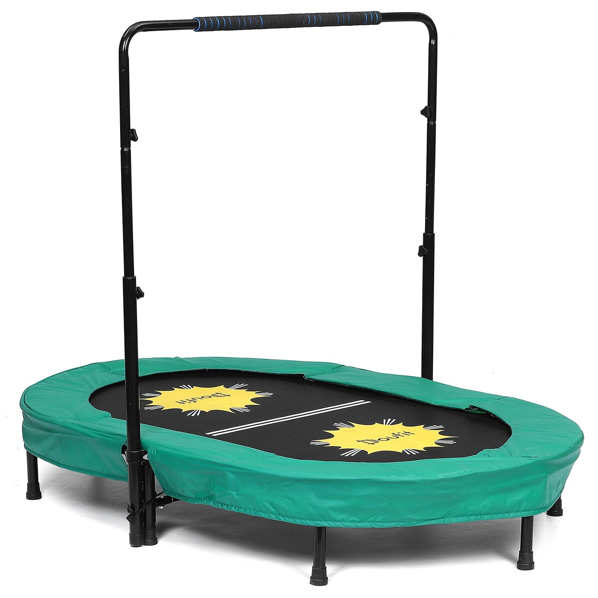 4.7' Foldable Oval Indoor Kid Trampoline with Handlebar, Package