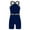 Navy Blue, variant on vastwit Kids Girls One Piece Athletic Swimsuit Criss Cross Bathing Suit Summer Beach Sports Swimwear Black Stars 10