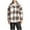 Khaki, variant on Turilly Mens Winter Coats Plus Size Fashion Men's Plaid Printed Long Sleeve Hooded Blouse Outwears