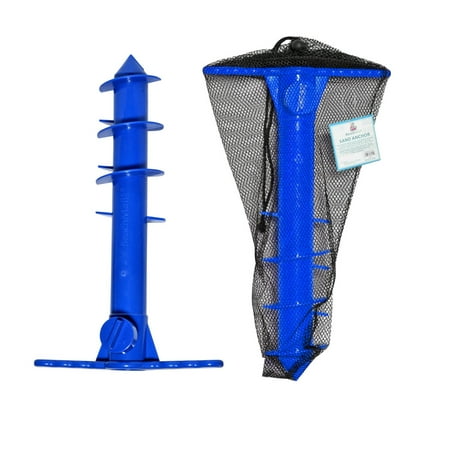 Patio Umbrella Anchors Beach Umbrella Sand Anchor | Sand Auger | Umbrella Holder for Strong Winds | One Size Fits All with Mesh Carry Bag ()