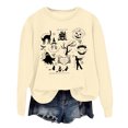 thumbnail image 1 of WEAIXIMIUNG Sweatshirts à Col Rond pour Femmes Pull à Capuche Imprimé Lettre pour Automne et Hiver, 1 of 3