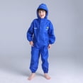 thumbnail image 6 of Favoffer Kids Rain Suit Solid Color Thickened Waterproof Reflective Striped One Piece Full Length Raincoat Long Pants Bottoms for Outdoor Camping Hiking Travel School 3-14Y, 6 of 9