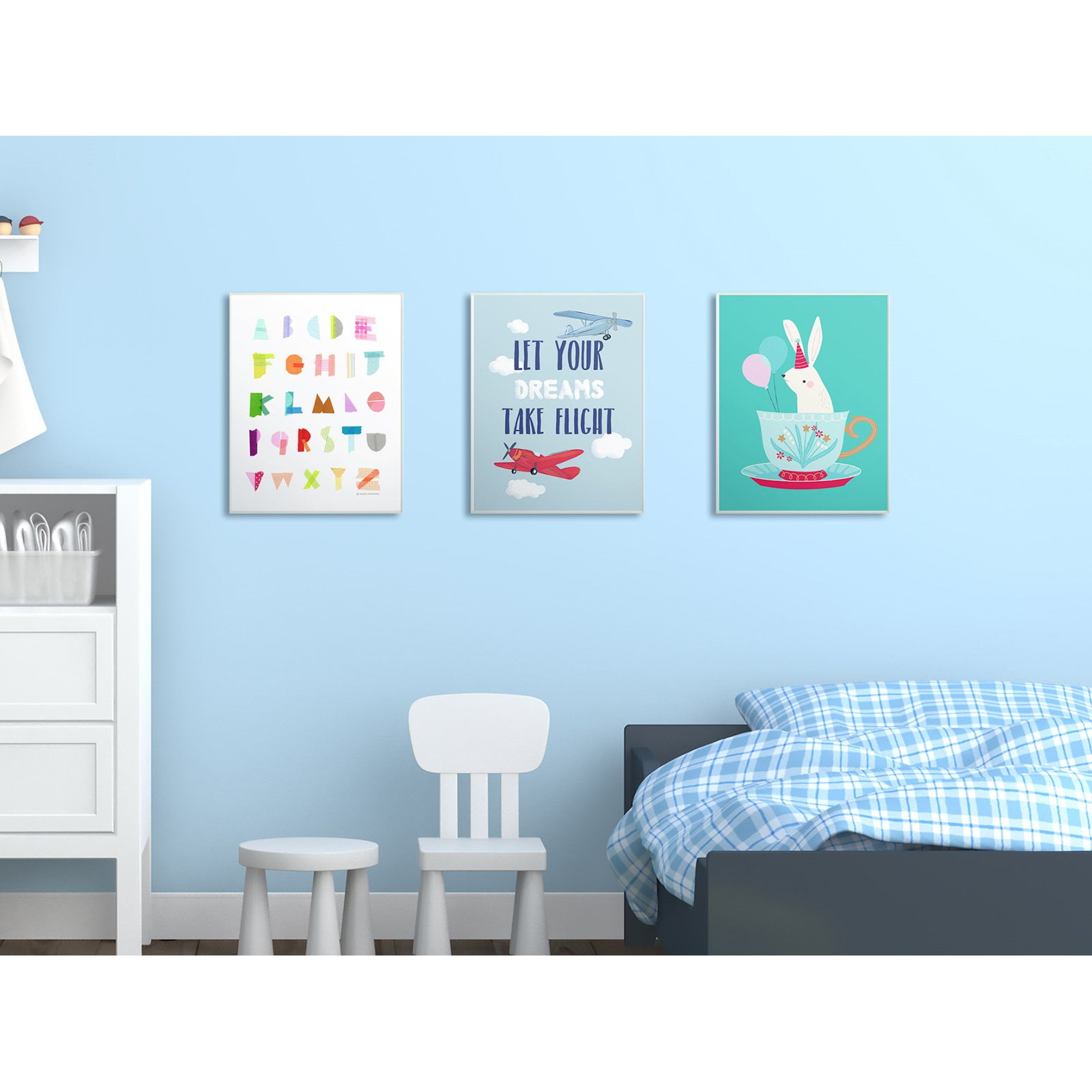 The Stupell Home Decor Collection The Kids Room by Stupell Let Your Dreams Take Flight Airplanes Wall Art