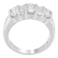 thumbnail image 3 of 14KT White Gold 1 CTTW Round and Baguette-cut Diamond Ring (H-I, I1-I2), 3 of 4