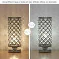 thumbnail image 3 of Crystal Table Lamp Cylinder Bedside Desk Reading Lamp For Bedroom Living Room, 3 of 5