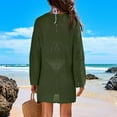 thumbnail image 4 of Delconic Women's Cover Up Edge Hollow Beach Cover Up Loose Dress Army Green L, 4 of 6