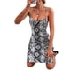 thumbnail image 5 of VISgogo Mini vestido ajustado para mujer, correa de espagueti sin mangas con estampado de leopardo/piel de serpiente VISgogo moda, 5 of 6