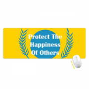 Jianjun Country Protects Happiness Mousepad Large Stitched Edges Mat Extended Game Office