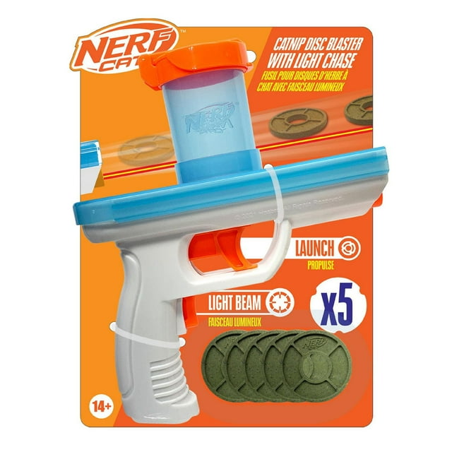 Fusil Nerf Cat et disques herbe a chat