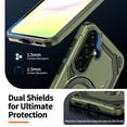 thumbnail image 6 of Magnetic for Samsung Galaxy A26 5G Case with Kickstand, [Compatible with MagSafe] [Military Grade Protection] Ring Stand Heavy Duty Drop Shockproof Rugged Phone Case for A26 5G - Green, 6 of 7
