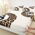 thumbnail image 4 of jejeloiu Brown Leopard Cheetah Bed Sheets,Billiard Game King Sheets For Men Women 4pcs, 4 of 6