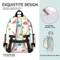 thumbnail image 5 of Colorful Dinosaurs DiverseSilhouettes Pattern Cute School Backpack Bag for School with Padded Back and Adjustable Shoulder Straps 15.25"x11.5"x5.25", 5 of 5