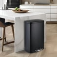 thumbnail image 6 of TLSUNNY 13.2+1.3 Gal Trash Can Set, Stainless Steel Kitchen Garbage Can Combo with Soft-Close Lids, Inner Bucket, Foot Step, 6 of 11