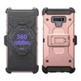 thumbnail image 3 of Samsung Galaxy Note 9 Case, Shock Proof Full-Body Rugged Holster Phone Case with Kickstand for Galaxy Note 9 - Rose Gold, 3 of 5