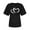 #342-Black, variant on Women's Love Heart Printed T-shirt Round Neck Short Sleeved Sunmmer Tops Gifts