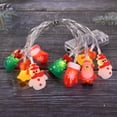 thumbnail image 3 of Guirnalda de luces LED navideñas con forma de Papá Noel, muñeco de nieve, hadas, adorno para árbol de Navidad, decoración navideña para el hogar, regalo de Año Nuevo 2025, 3 of 5