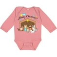 thumbnail image 3 of Inktastic Merry Christmas Cute Nativity Scene Boys or Girls Long Sleeve Baby Bodysuit, 3 of 5