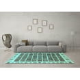 thumbnail image 3 of Ahgly Company Indoor Square Abstract Light Blue Modern Area Rugs, 6' Square, 3 of 4