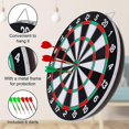 thumbnail image 1 of Dart Board Set,double-sided 15 Inch Dartboard Game With 6 Brass-plastic Darts,man, 1 of 4