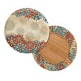 thumbnail image 2 of Psesaysky Round Bar Stool Seat Covers with Vintage Floral Mandala, Set of 2 Polyester Soft Elastic Covers with Stain Resistant for Bar Club Home, 2 of 6