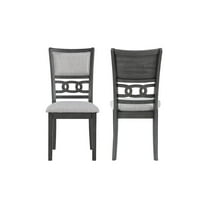 New Classic Furniture Gia Solid Wood Dining Chair in Gray (Set of 4)