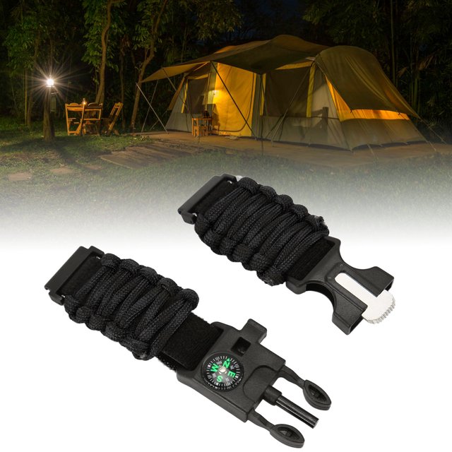 Correa de Reloj Paracord 6 en 1 Pulsera Paracord de 22 Mm Apta para Correa de Reloj Huami Pulsera Deportiva para Aventuras de Camping Al Aire Libre ANGGREK Otros