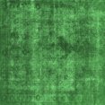thumbnail image 1 of Ahgly Company Indoor Square Oriental Emerald Green Industrial Area Rugs, 4' Square, 1 of 4