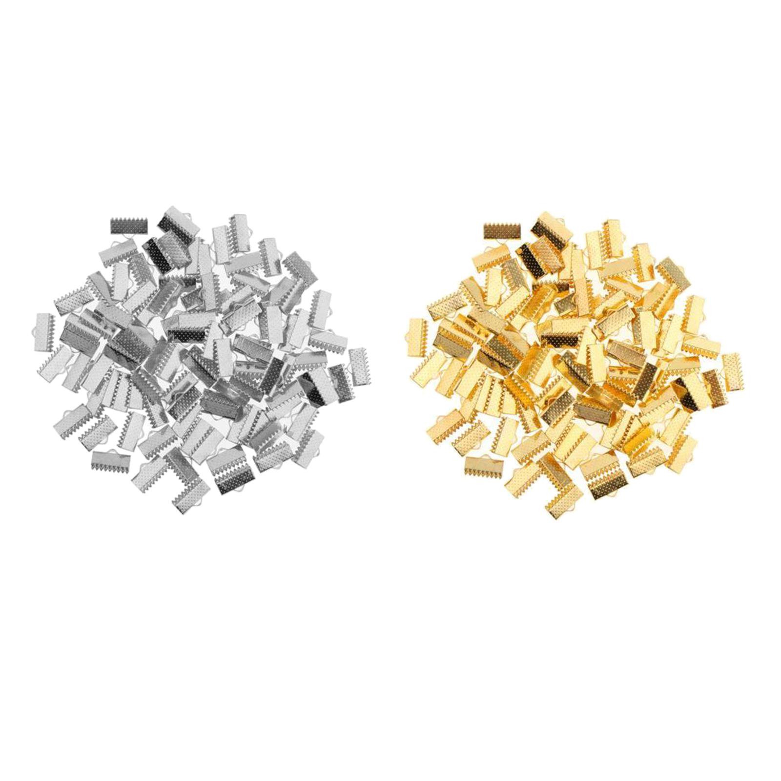 200 Pcs Over Ends End Caps Tips Crimps Cord Ends Leather Cord Csp