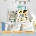 thumbnail image 2 of Aukfa Kids Bookshelf and Toy Storage Organizer w/ Bookcase Display Stand, White, 2 of 9