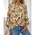 thumbnail image 3 of BTFBM Womens Tops Dressy Casual Spring Boho Floral V Neck Long Sleeve Half Button Down Shirt Work Business Blouses, 3 of 8