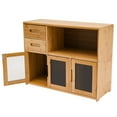 thumbnail image 5 of 24.4*9*18.9in Considerate Design Rectangular Wood Kitchen Storage Cabinet for Home Kitchen, Dining Room, 5 of 28