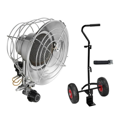 Dranite 15000 BTU Propane Tank Top Heater with Portable Trolley, Infrared Single Burner Heater