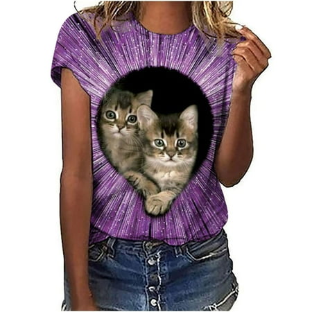 

Baseball Shirts for Women Baseball T Shirt Animal Print Casual Short Sleeve Tops Tee Shirts