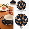 thumbnail image 3 of SKYSONIC 2Pcs Trivet Pot Holder, Gingerbread Christmas Cookies Round Woven Potholders Set Cotton Braided Hot Pads Coasters Table Mats for Cooking and Baking, 3 of 7