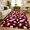 Burgundy Red and White, variant on HOISUN 4'x6' Light Green Soft Plush Tie-Dye Pattern Shaggy Area Rug, Machine Washable Polyester Rug for Bedroom Living Room