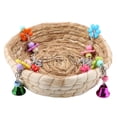 thumbnail image 2 of Jaula para Pájaros Multiusos Para Nido de Pájaros, Columpio para Pájaros Colgante de Paja, Cesta Con Campana, Adecuada para Loros, Cacatúas, Periquitos, Gery Africano, 2 of 7