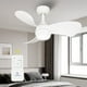 thumbnail image 1 of Ventilador de Techo con Luz para Recámara: Ventilador de Techo Pequeño y Silencioso de 30 Pulgadas con Control Remoto - 6 Velocidades y 3 Cc - Motor CC Reversible - Uso en Interiores y Exteriores - 3 Aspas Blanco, 1 of 7