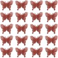 thumbnail image 1 of 20 piezas de adornos navideños con mariposas brillantes, adornos colgantes para árbol de Navidad con mariposas brillantes en 3D, decoración de mariposas artificiales huecas con clips y tallos para cor, 1 of 7