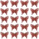 thumbnail image 1 of 20 piezas de adornos navideños con mariposas brillantes, adornos colgantes para árbol de Navidad con mariposas brillantes en 3D, decoración de mariposas artificiales huecas con clips y tallos para cor, 1 of 7