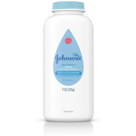 2 Pack - JOHNSON'S Baby Powder, Pure Cornstarch with Soothing Aloe & Vitamin E 9 oz