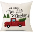 thumbnail image 3 of Funda de cojín navideña de 45 cm, funda de almohada, adornos navideños para el hogar, decoración navideña de Año Nuevo 2024, 2025, 3 of 5