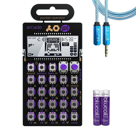 Teenage Engineering PO-20 Rhythm Drum Machine, Sequencer and Synthesizer - VALUE BUNDLE with Two Blucoil AAA Batteries and Blucoil 6 ft (The Best Drum Machine)