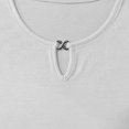 thumbnail image 6 of IUYRTFE Women's Crew Neck Long Sleeve Top with Notched Detail Slim Fit Solid Color Casual Tee, 6 of 8