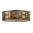 thumbnail image 4 of Meyda Tiffany 148476 Quiet Pond 4 Light 22" Wide Semi-Flush Drum Ceiling Fixture - Copper, 4 of 5