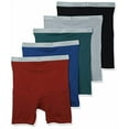 thumbnail image 2 of Hanes Men's Tagless Exposed Waistband Boxer Briefs, Assorted, X-Large, 2 of 6