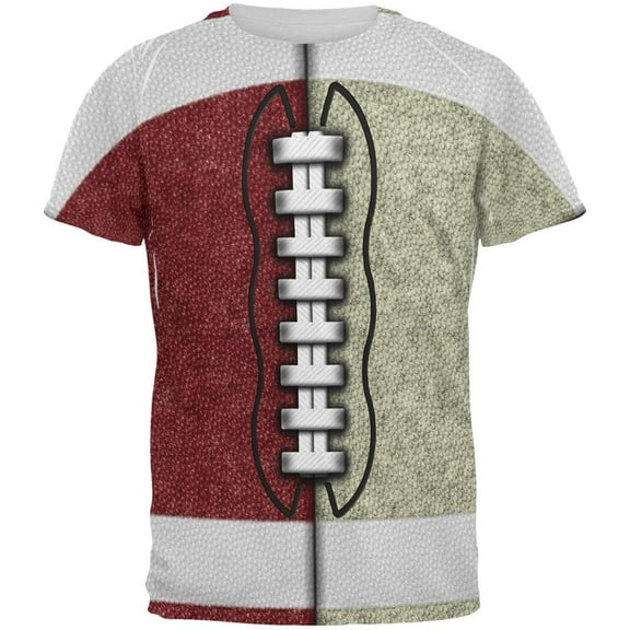 Fantasy Football Team Maroon and Gold All Over Mens T Shirt Multi SM